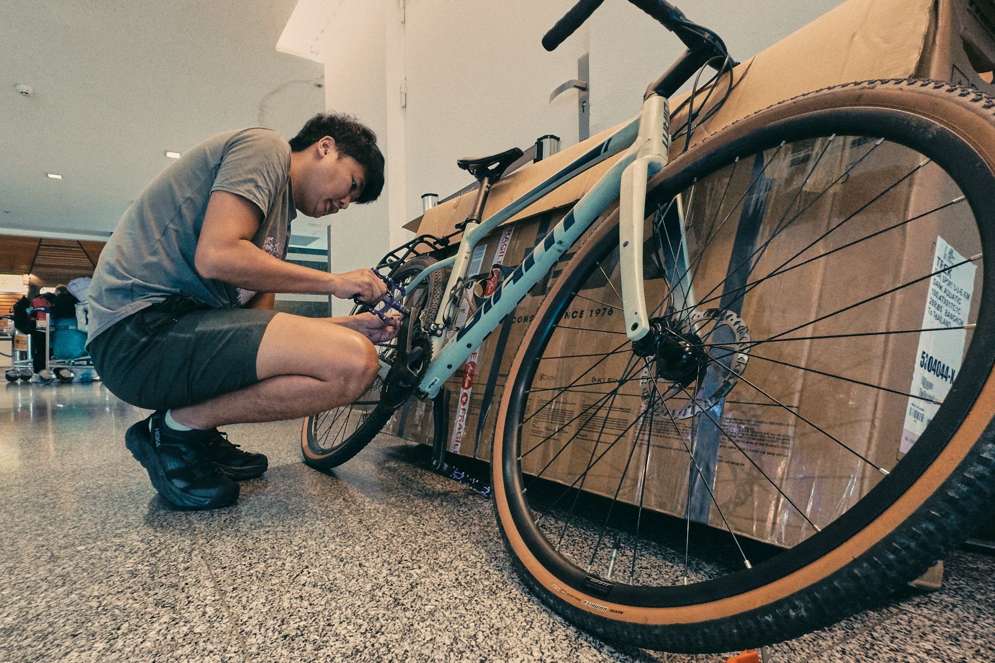 ตั๋วเครื่องบินที่เขียนชัดว่า Taoyuan