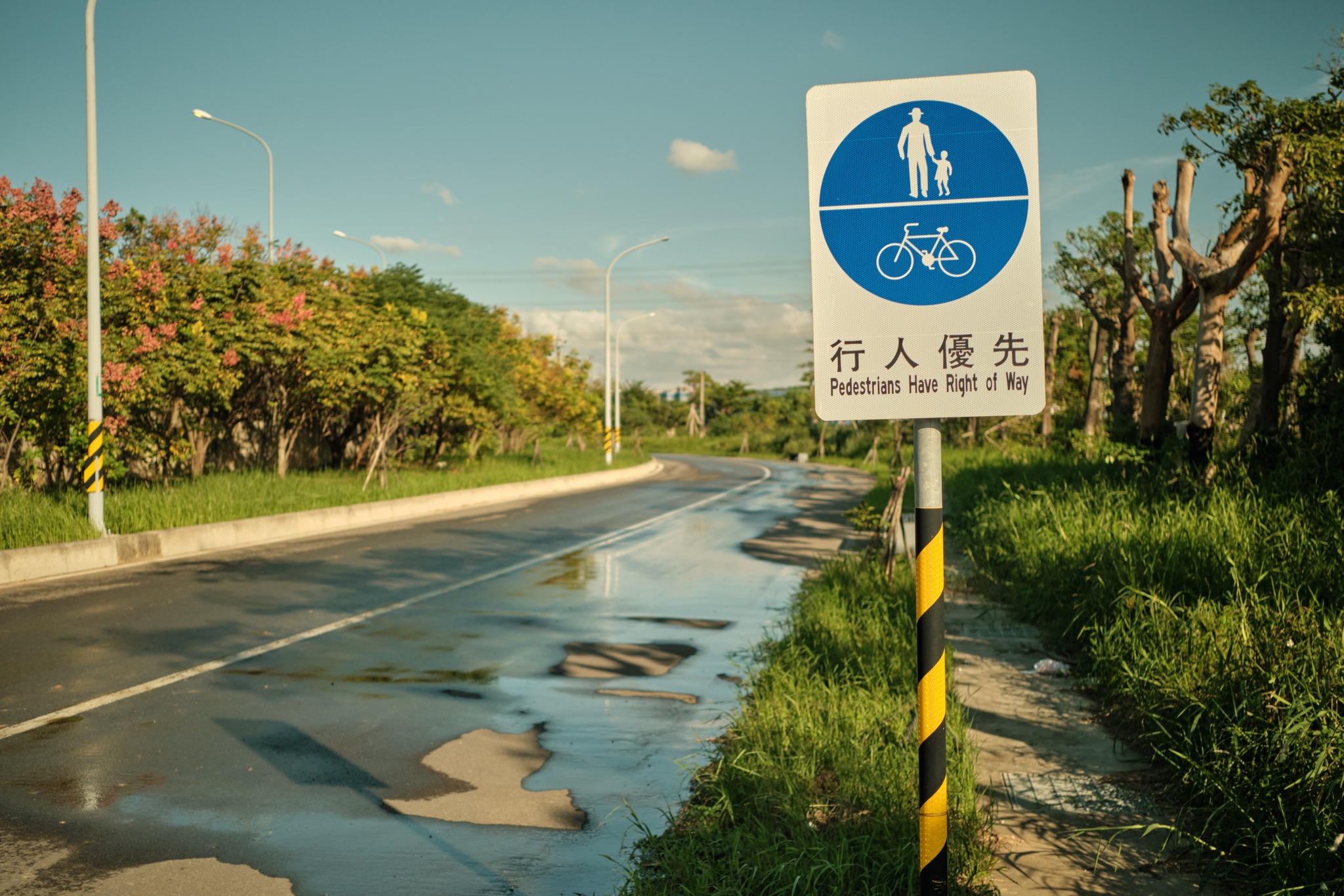 ป้าย Pedestrians Have Right of Way